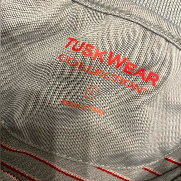 Alabama Crimson Tide Shirt Mens XL Gray Polo Striped TuskWear Gameday Football - Picture 6 of 8